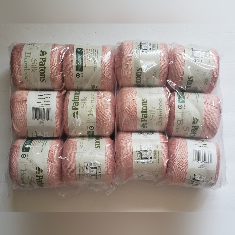 Patons Silk Bamboo Yarns Lot of 12